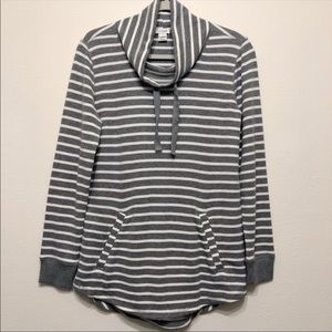 J. Crew Striped Cowl Neck Sweater - X-Small